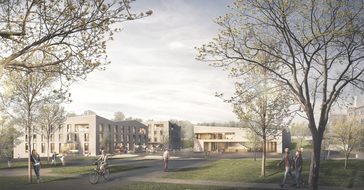 Visualisierung von der Kaiserpfalz (Auer Weber Architekten, Stuttgart)