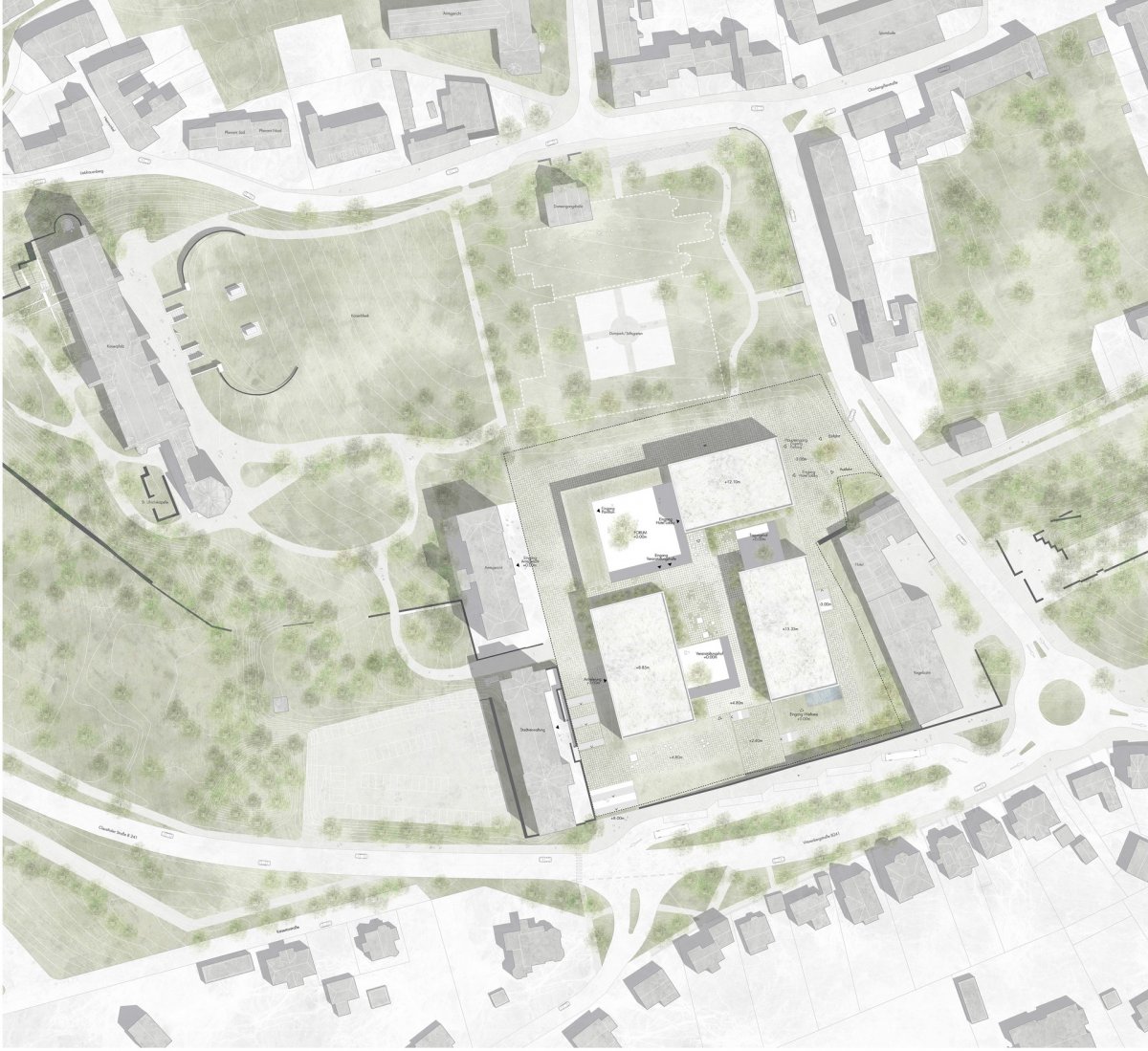 Lageplan (Nieto Sobejano Arquitectos GmbH, Berlin)