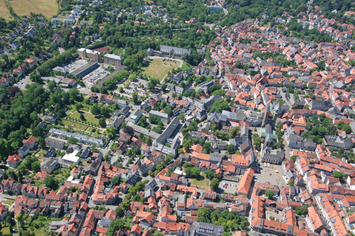 Schrägluftbild der Bestandssituation