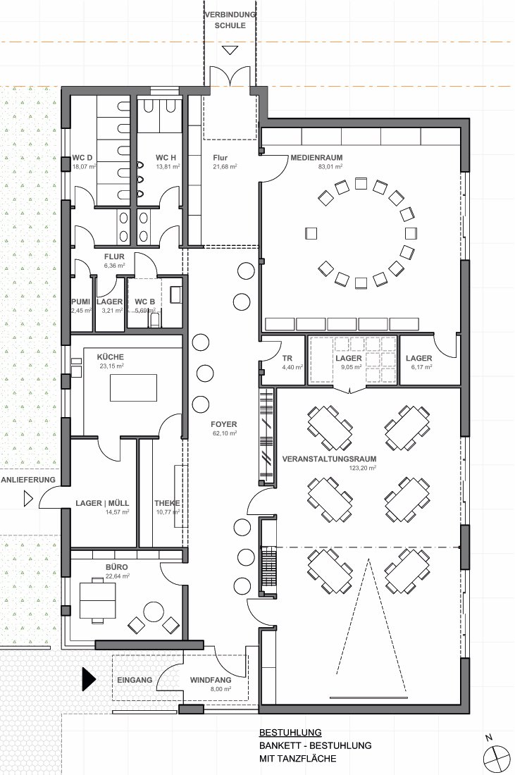 Grundriss mit Nutzungsvariante 1