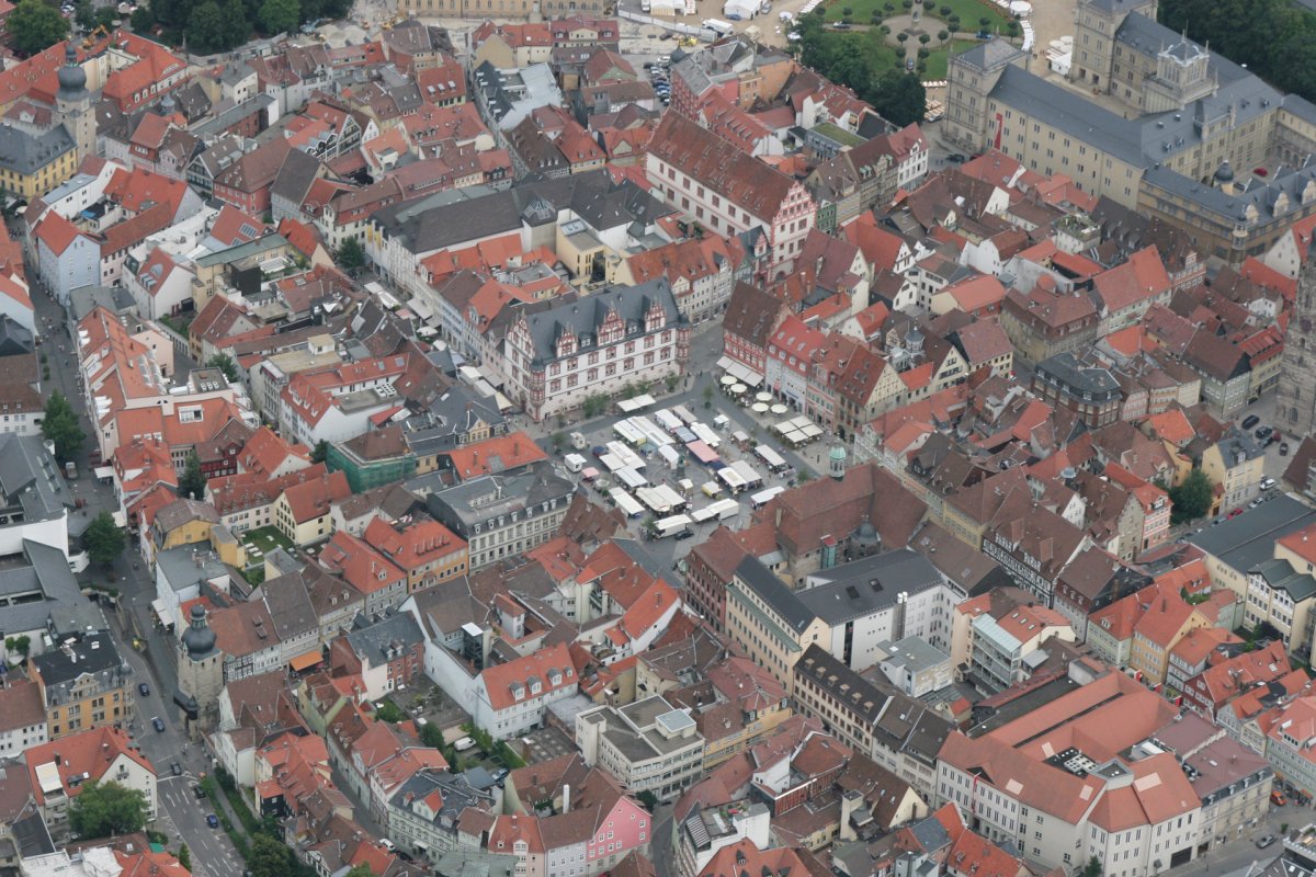 Blick auf den Coburger Marktplatz