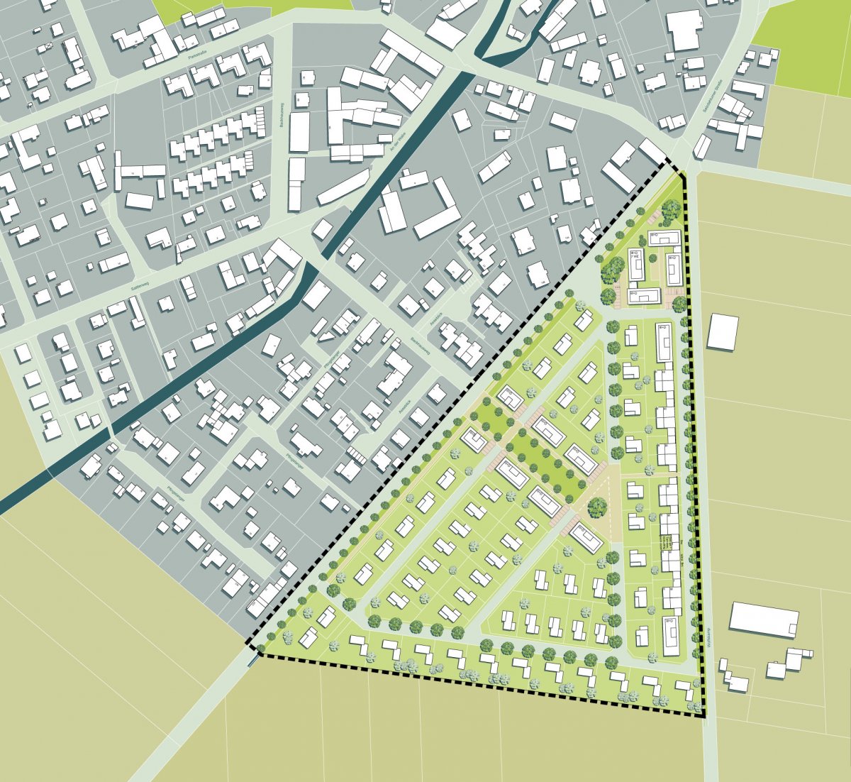 Städtebauliches Konzept (Vorzugsvariante für den B-Plan)