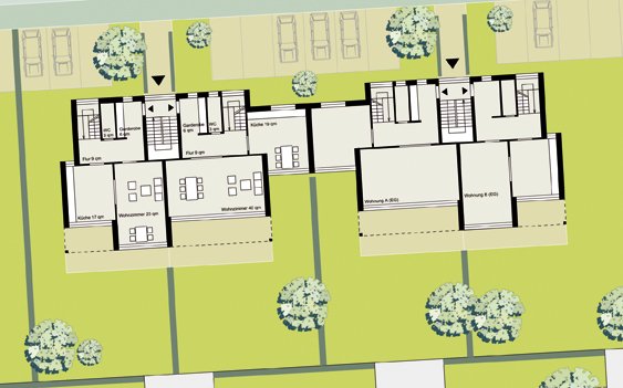 Beispielhafte Bautypologien: Bautyp Huckepackhaus