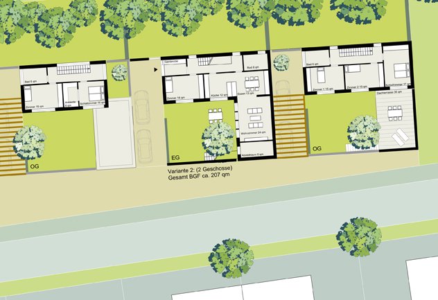 Beispielhafte Bautypologien: Bautyp Winkelhaus
